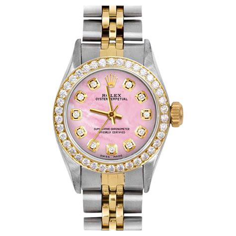 ladies pink rolex|Rolex oyster perpetual pink face.